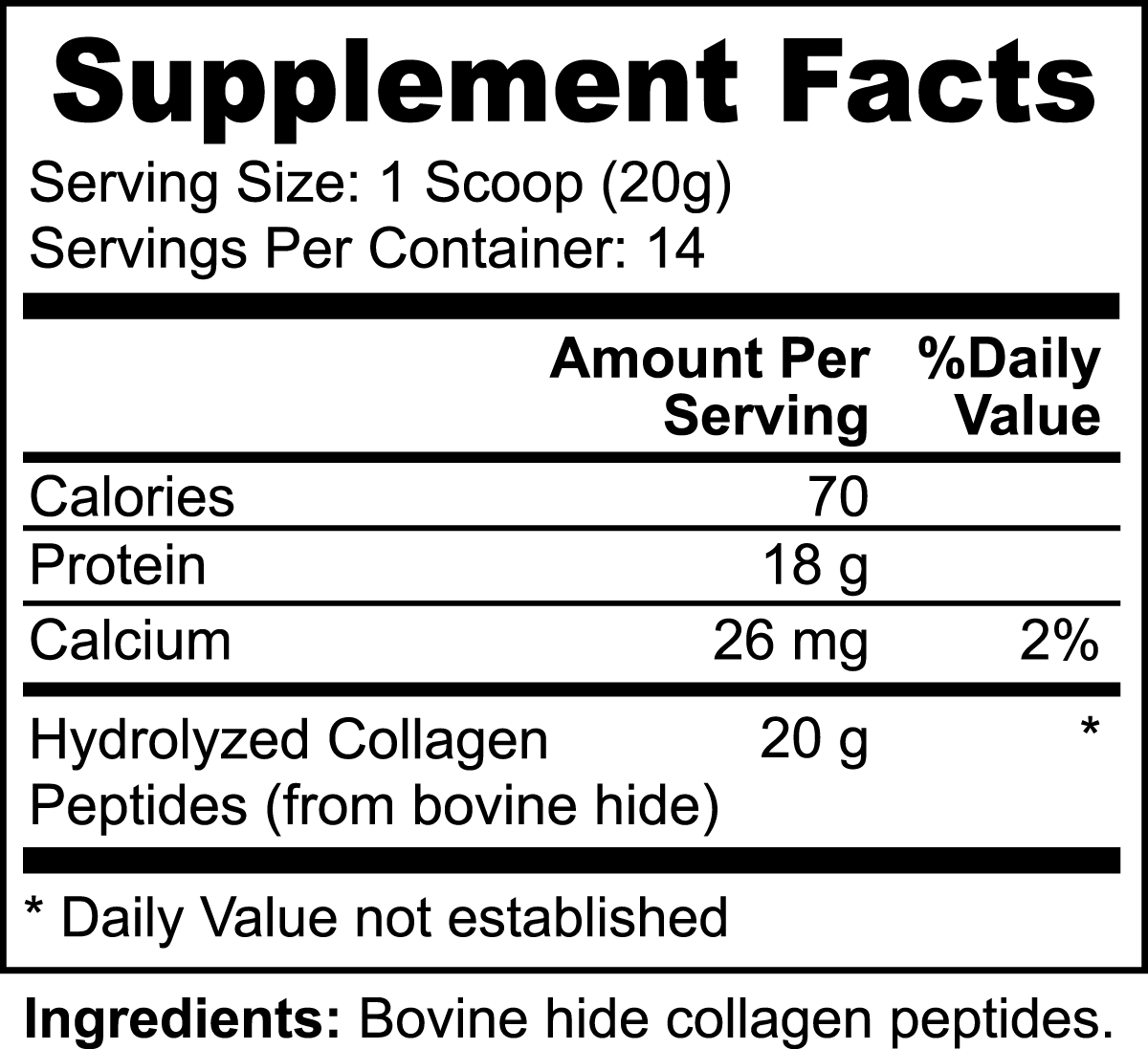 Hydrolyzed Collagen Peptides